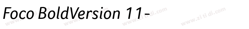 Foco BoldVersion 11字体转换